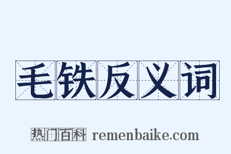 毛铁反义词是什么意思的图片